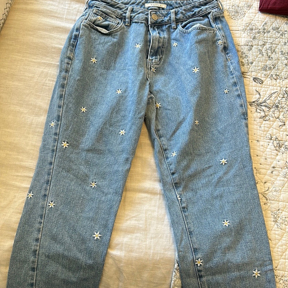 Floral Embroidered Jeans